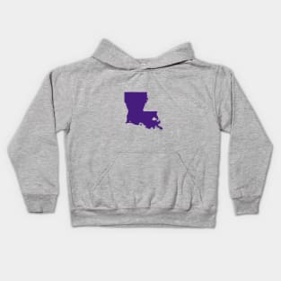 Louisiana Purple Kids Hoodie